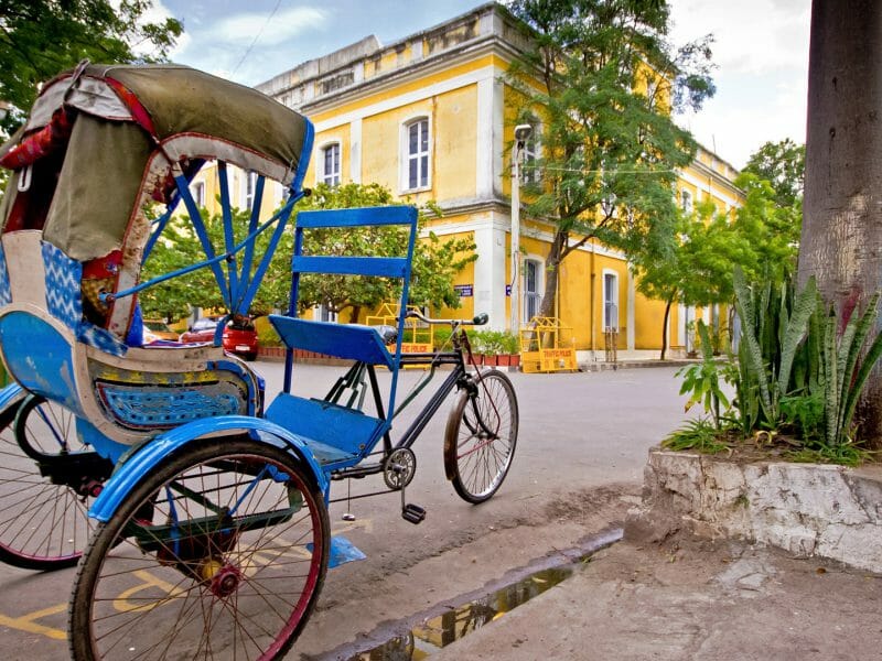 Vintage Tricycle Rickshaw, Pondicherry, India
