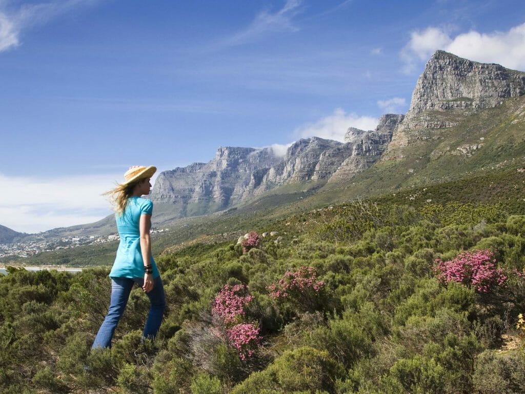 walking at the foot of the twelve aposle mountains,Twelve Apostles Hotel, Cape Town, South Africa