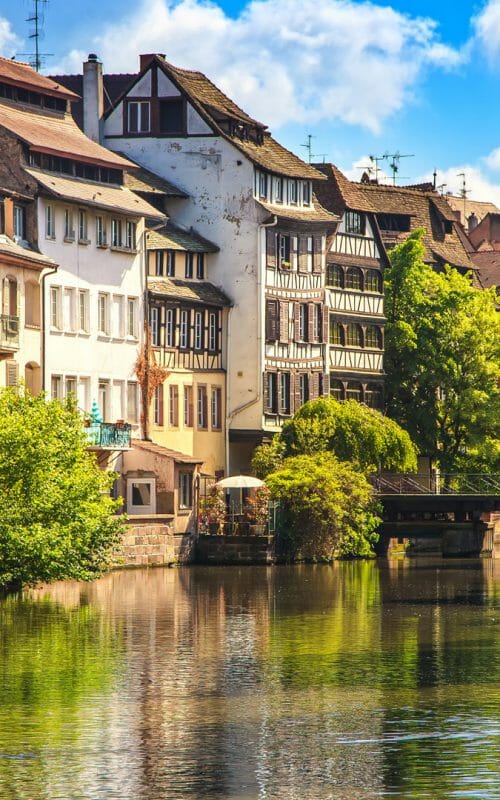Water Canal in Strasbourg, Alsace, France
