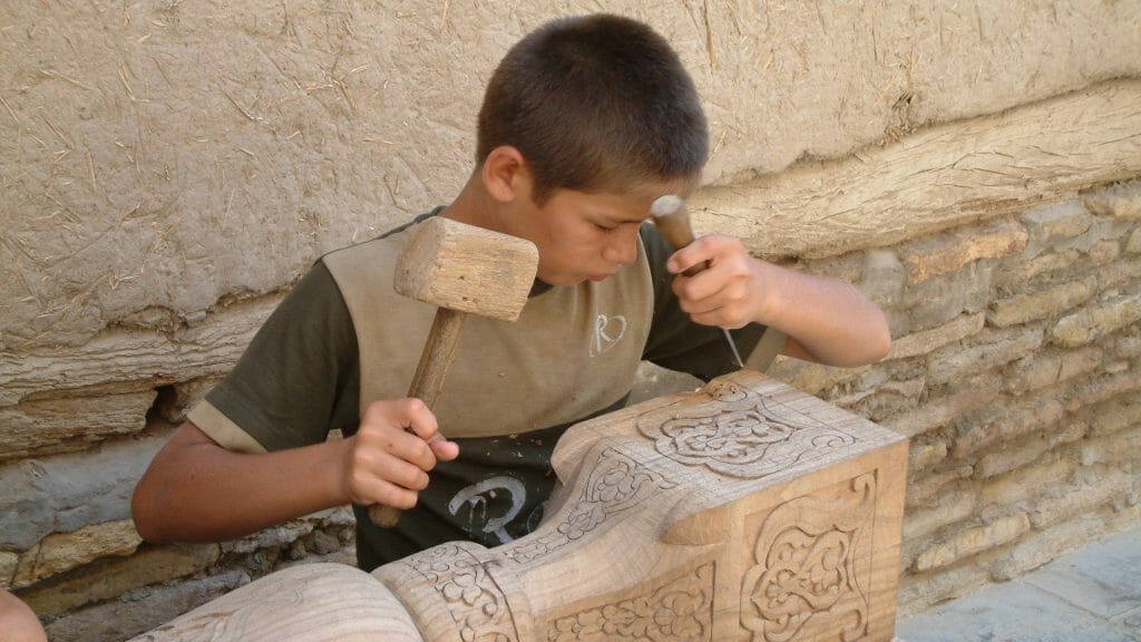 Woodworker, Khiva, Uzbekistan