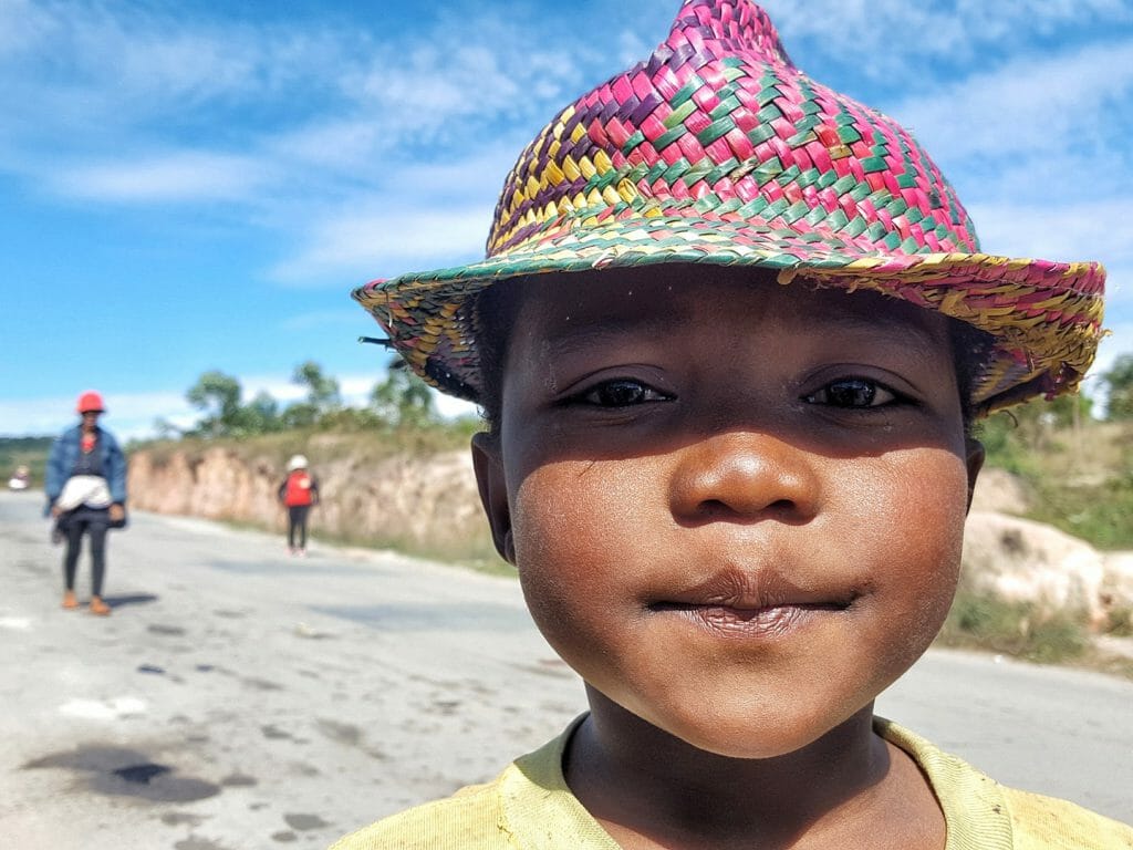 Young boy in hat, Madagascar