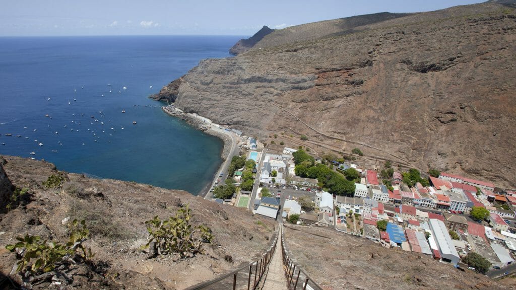 Looking down Jacob's Ladder, Jamestown, Saint Helena