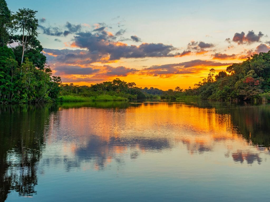 Sunset, Amazon Rainforest Basin, Brazil