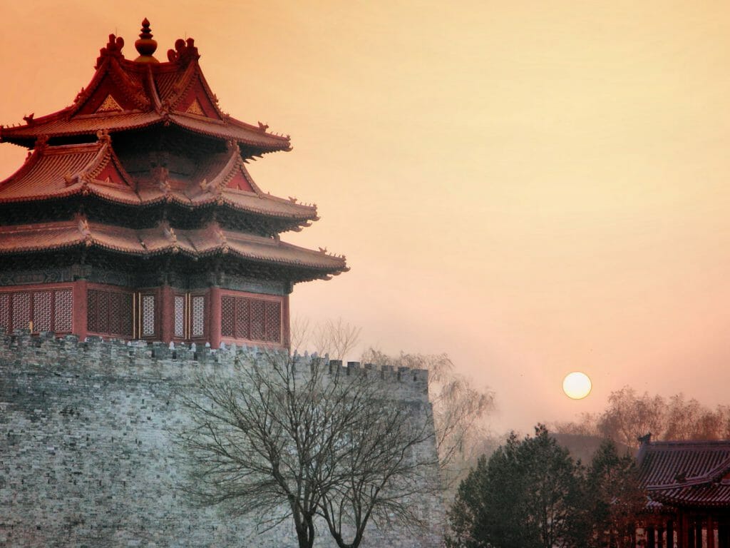 Sunset, Forbidden City, Beijing, China