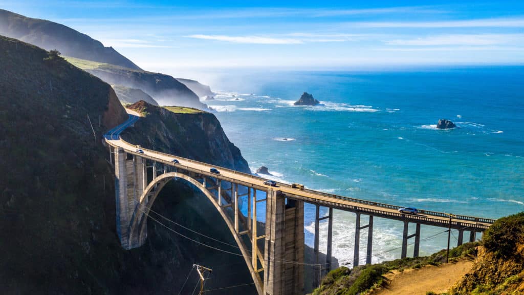 Bixby Bridge and Pacific Coast Highway, Big Sur, California, USA
