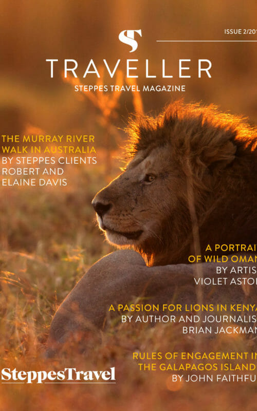 Magazine cover of lion