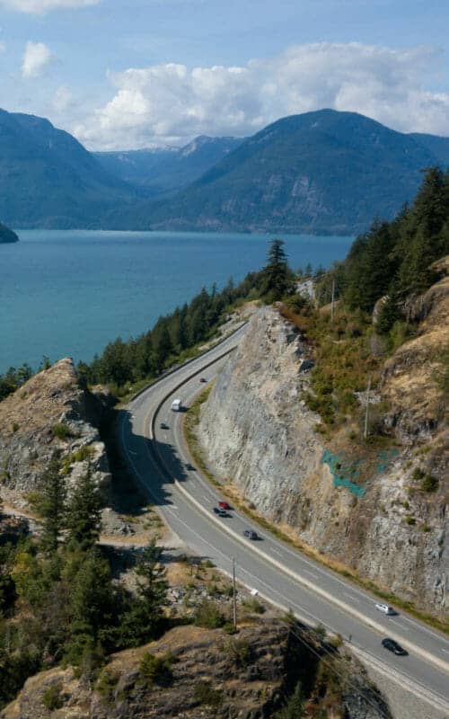 Sea to Sky Highway, North of Vancouver, British Columbia, Canada