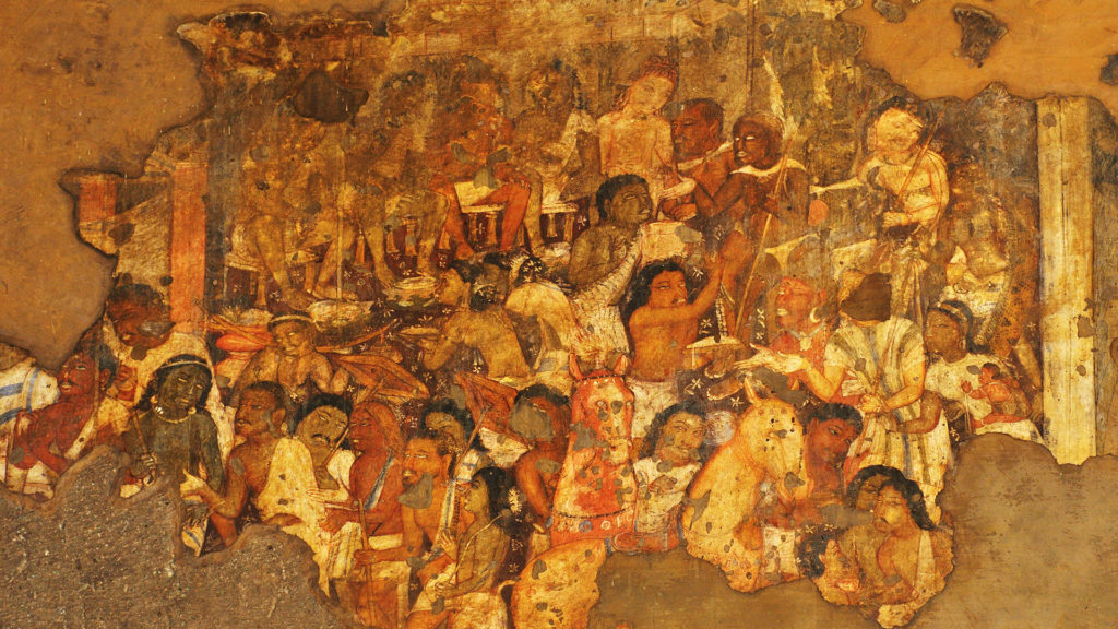 Wall paintings in Ajanta Caves