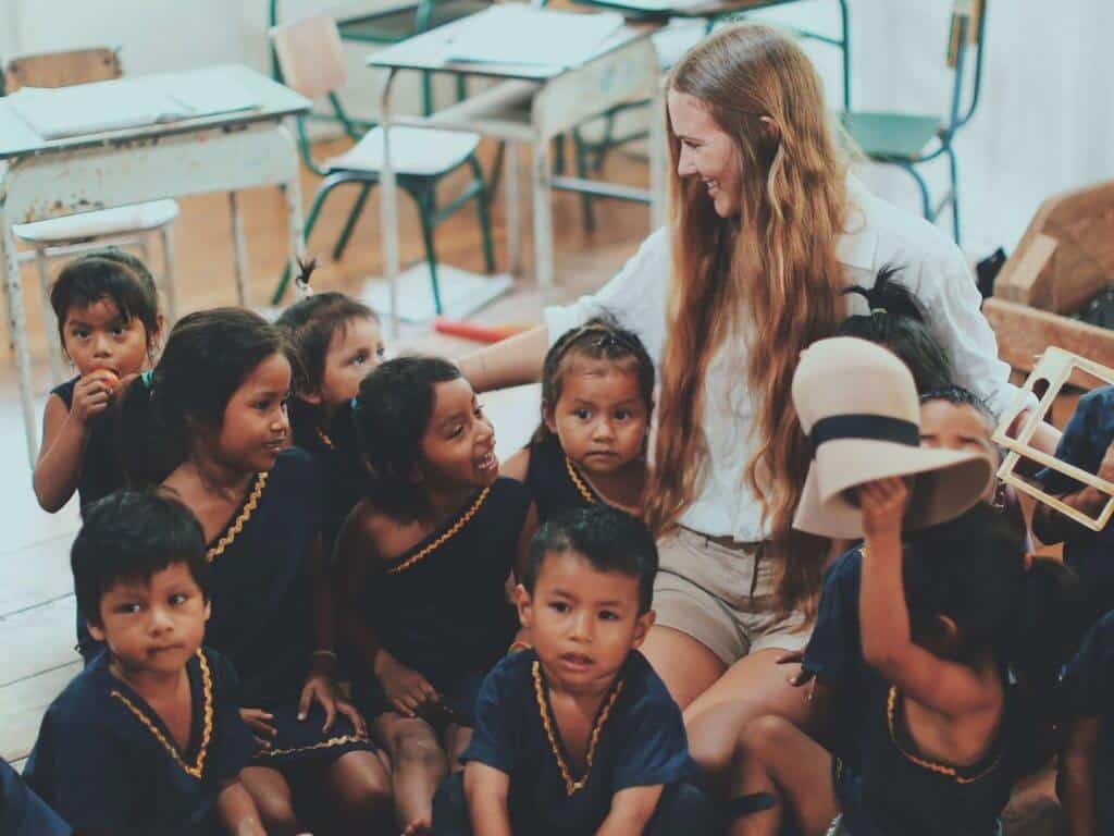 Vanessa at the School, Kichwa Anangu Community, Napo Wildlife Centre, Ecuadorean Amazon