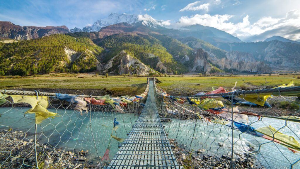 Suspension bridge, Annapurna, Nepal