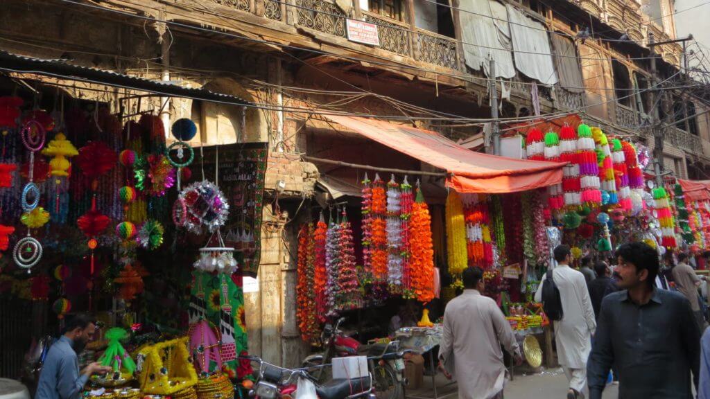 Wooden Houses with Balconies, Old Town, Lahore, Punjab, Pakistan