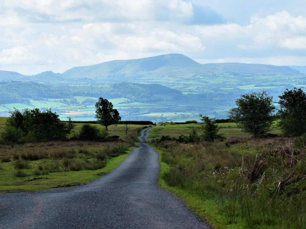 Road going into distance, Wales