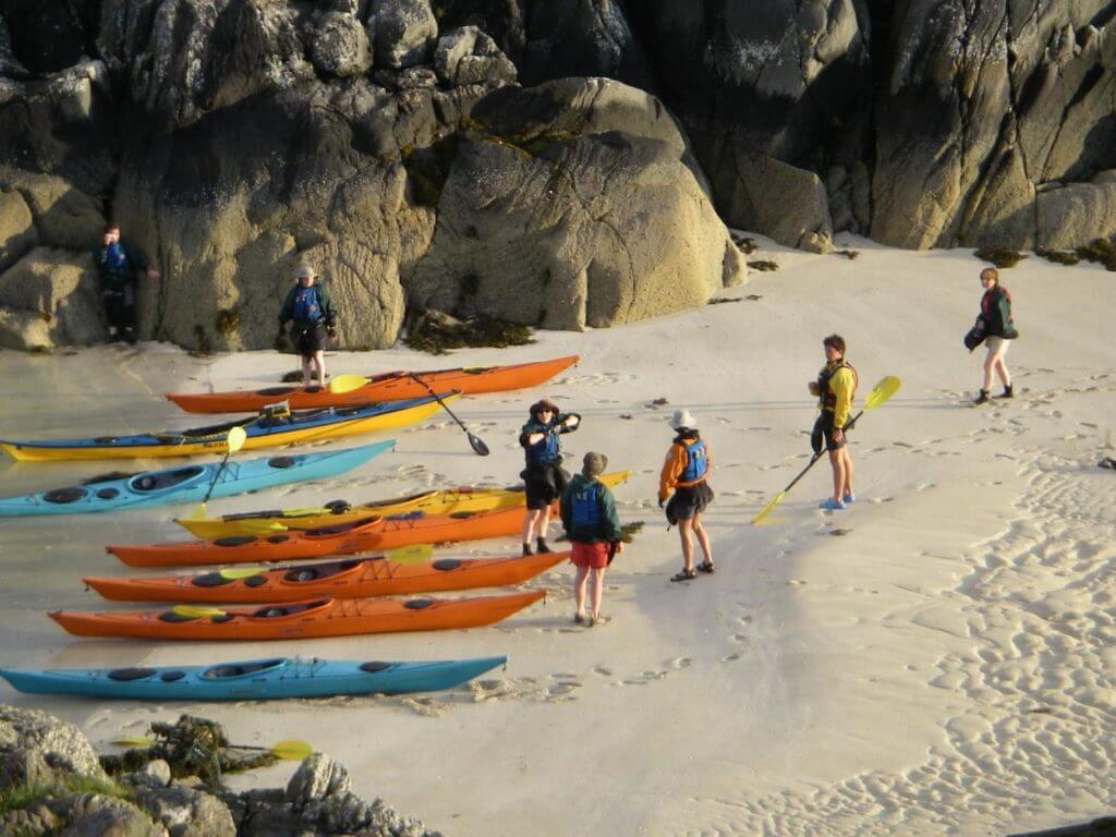 Sea kayaking at Arisaig, Scotland