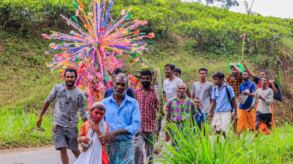 People in procession, Madukelle, Sri Lanka
