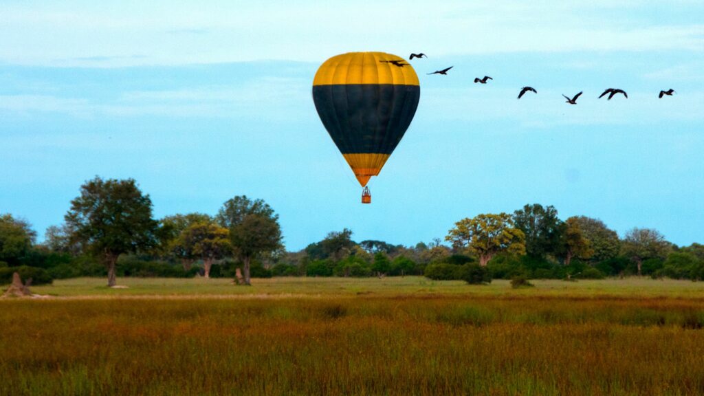 Balloon ride at North Island Okavango, Botswana