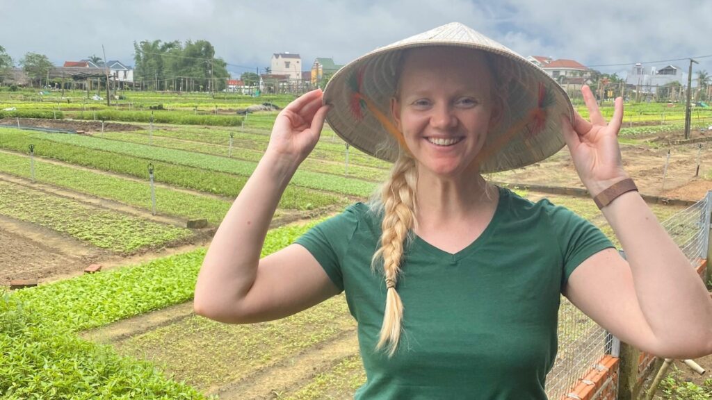 Amy Hastie at the cooking school, Hoi An, Vietnam