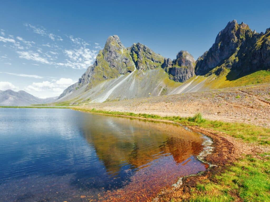 Lake and mountain view, Iceland