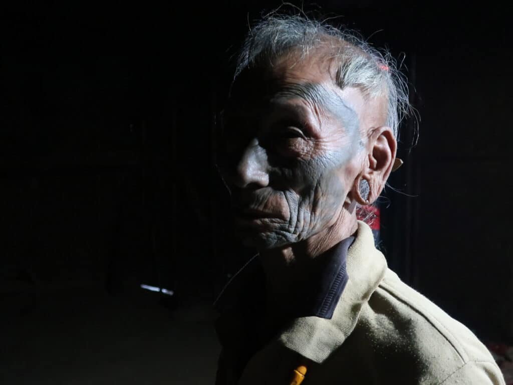 Konyak man, Longwa, Nagaland,