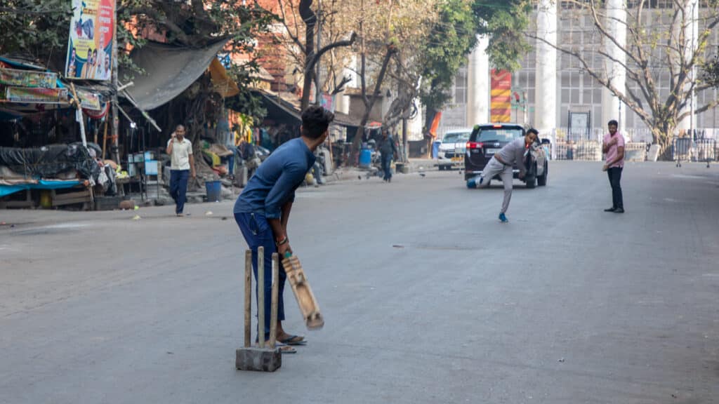 Gully cricket, India