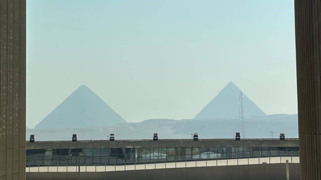 View of the pyramids