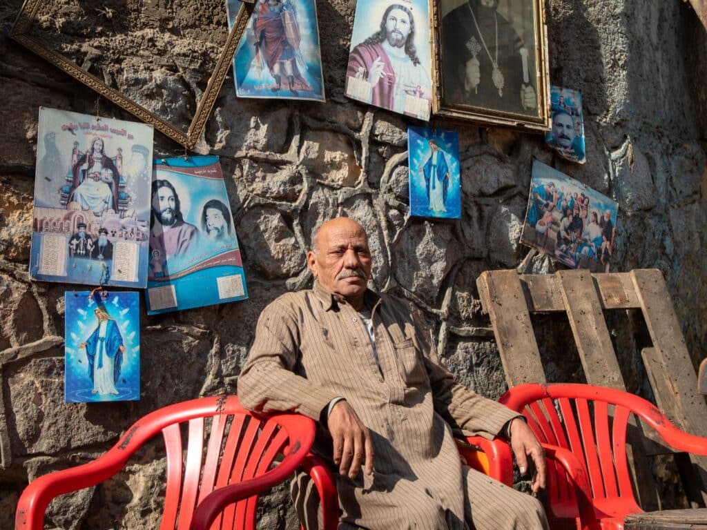 Man in Garbage City, Cairo